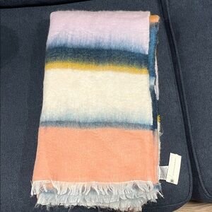 Anthropologie Pastel Striped Scarf